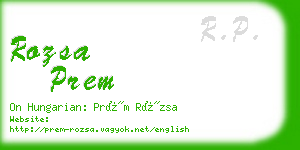 rozsa prem business card